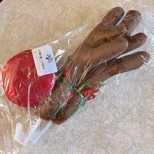 Brand New Christmas Car Reindeer Antlers & Nose Decoration Holiday Accessory Kit